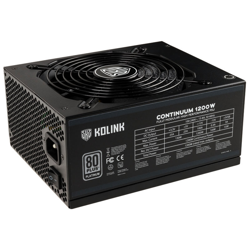 Kolink outlet ATX 1200W 80+ Platinum Gaming Mining PC Desktop Power Supply KL-C1200PL